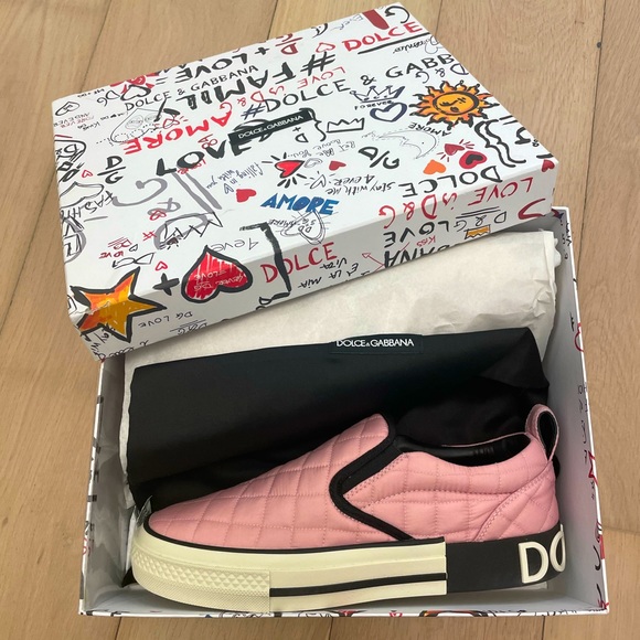 DOLCE&GABBANA Quilted slip- on sneakers - Picture 4 of 11